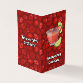Strawberry Daiquiri Rezept Visitenkarte Visitenkarten (Vorderseite)