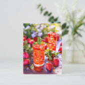 Strawberry Daiquiri - Sommertraum Feiertagspostkarte (Stehend Vorderseite)