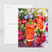 Strawberry Daiquiri - Sommertraum Feiertagspostkarte (Vorne/Hinten)