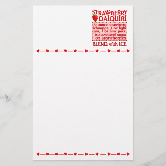 Strawberry Daiquiri stationär, anpassen Briefpapier (Vorderseite)