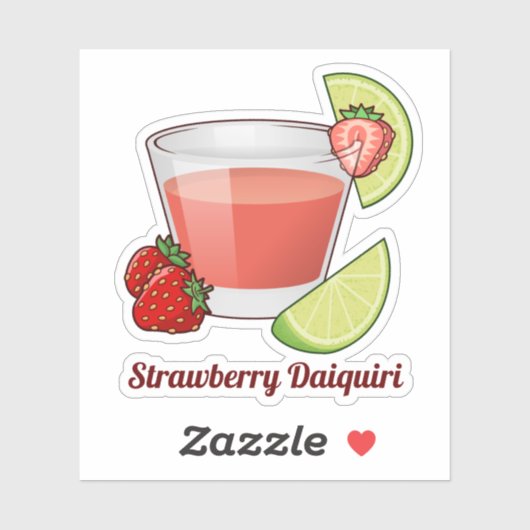 Strawberry Daiquiri Sticker (Blatt)