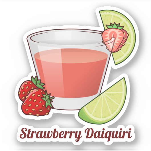 Strawberry Daiquiri Sticker (Vorderseite)