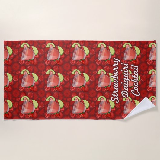 Strawberry Daiquiri Strandtuch (Vorderseite)