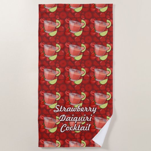Strawberry Daiquiri Strandtuch (Vorderseite)