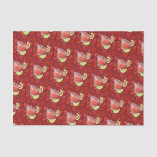 Strawberry Daiquiri Tissue Paper Seidenpapier (Vorderseite)