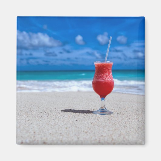 Strawberry Daiquiri Tropical Punch Caribbean Beach Magnet (Vorne)