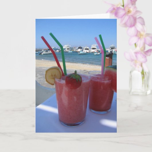 Strawberry Daiquiris bei Mykonos - Karte (Orchidee)