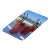 Strawberry Daiquiris bei Mykonos - Magnet für Foto (Linke Seite)