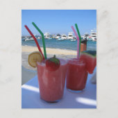 Strawberry Daiquiris, Mykonos, Griechenland - Postkarte (Vorderseite)
