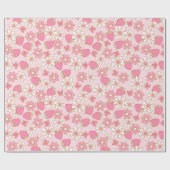 Strawberry Daisy & Butterfly Geschenkpapier (Flach)