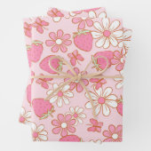 Strawberry Daisy Pattern Geschenkpapier Set (Beispiel)