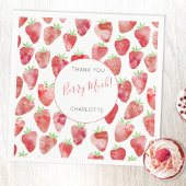 Strawberry Danke Personalisiert Serviette