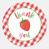 Strawberry Danke Sticker - Rot (Vorderseite)