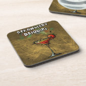 Strawberry Daquiri Cocktail Drink Untersetzer (Linke Seite)