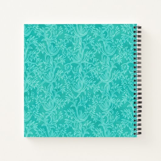 Strawberry Dark Aquamarin Frame Notebook Notizblock (Rückseite)