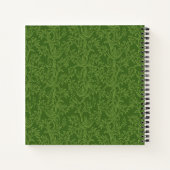 Strawberry Dark Green Frame Notebook Notizblock (Rückseite)