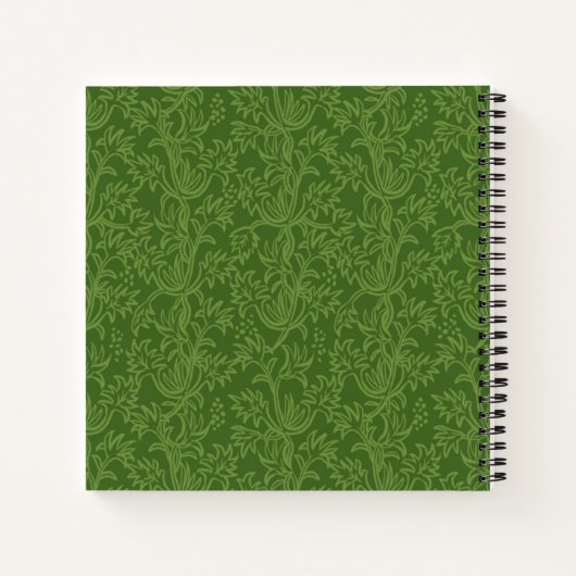 Strawberry Dark Green Frame Notebook Notizblock (Rückseite)