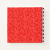 Strawberry Dark Red Frame Notebook Notizblock (Rückseite)