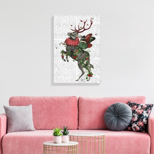 Strawberry Deer Leinwanddruck (Insitu (Wohnzimmer))