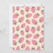 Strawberry Delight Erster Geburtstag Einladung (Rückseite)