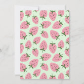 Strawberry Delight Erster Geburtstag Einladung (Rückseite)