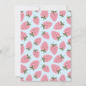 Strawberry Delight Erster Geburtstag Einladung (Rückseite)