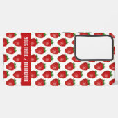 Strawberry Delight Monogram Samsung Galaxy Hülle (Linke Seite)