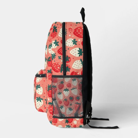 Strawberry Delight Pattern Bedruckter Rucksack (Rechts)