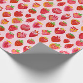 Strawberry Delight Pattern Geschenkpapier (Ecke)