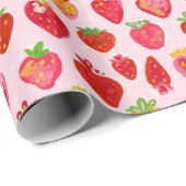 Strawberry Delight Pattern Geschenkpapier (Rolleneckpunkt)