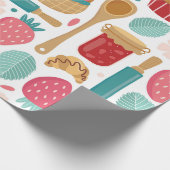 Strawberry Delight Pattern Geschenkpapier (Ecke)
