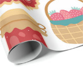 Strawberry Delight Pattern Geschenkpapier (Rolleneckpunkt)