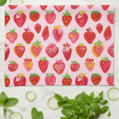 Strawberry Delight Pattern Geschirrtuch (Gefaltet)