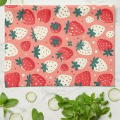 Strawberry Delight Pattern Geschirrtuch (Gefaltet)