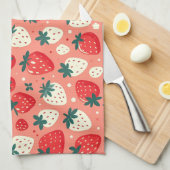 Strawberry Delight Pattern Geschirrtuch (Viertel Falte)