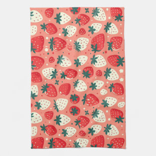 Strawberry Delight Pattern Geschirrtuch