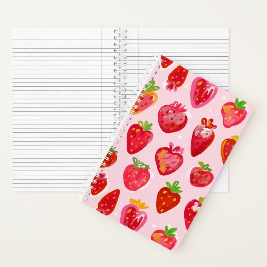 Strawberry Delight Pattern Notizblock (Innen)