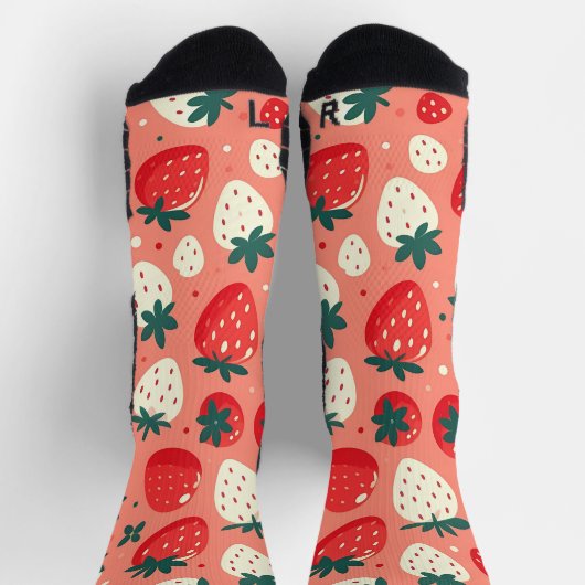 Strawberry Delight Pattern Socken (Oben)