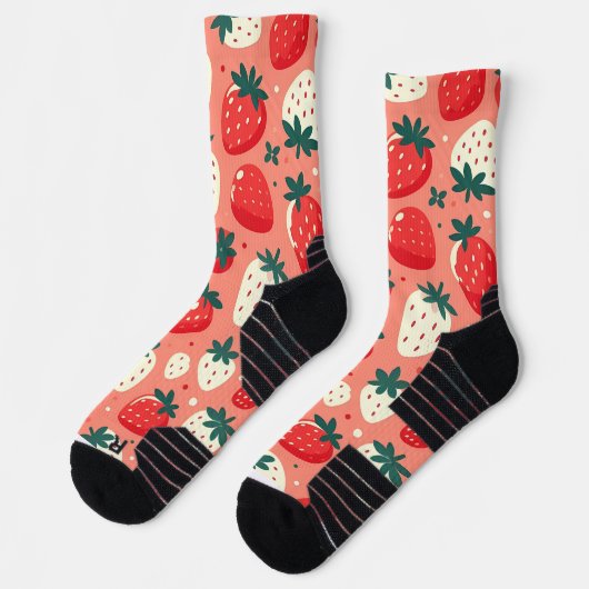 Strawberry Delight Pattern Socken (Links)