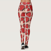 Strawberry Delight: Vintager Musterarm. Leggings (Rückseite)
