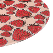Strawberry Delight: Vintager Musterarm. Schneidebrett (Ecke)