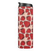 Strawberry Delight: Vintager Musterarm. Thermosbecher (Nach rechts gedreht)