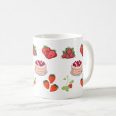 Strawberry Delights – Cute Illustration of Berries Kaffeetasse (VorderseiteRechts)