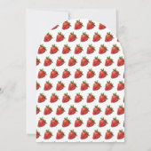 Strawberry Design, Berry Erster Geburtstag Einladu Einladung (Rückseite)