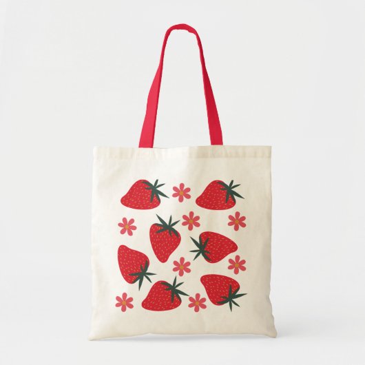 Strawberry Design Tote Bag Tragetasche (Vorne)