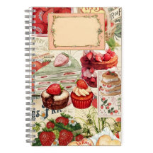 Strawberry Dessert Dreams: Eine Vintage Collage