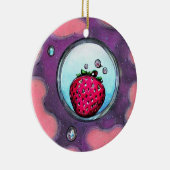 Strawberry & Diamonds Keramik Ornament (Rechts)