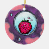Strawberry & Diamonds Keramik Ornament (Vorne)