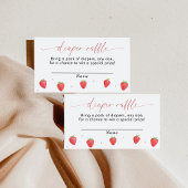 Strawberry Diaper Raffekarte | Girl Baby Dusche Begleitkarte