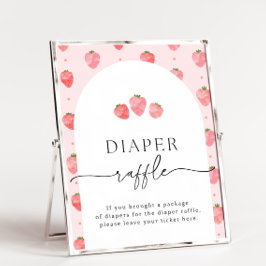 Strawberry Diaper Raffle Sign
